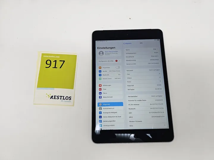 iPad Mini 4 32GB + Simkartenslot